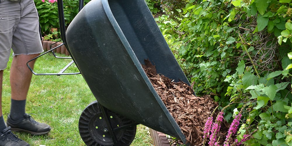 Stephens Landscaping Garden Center -wheelbarrow of mulch