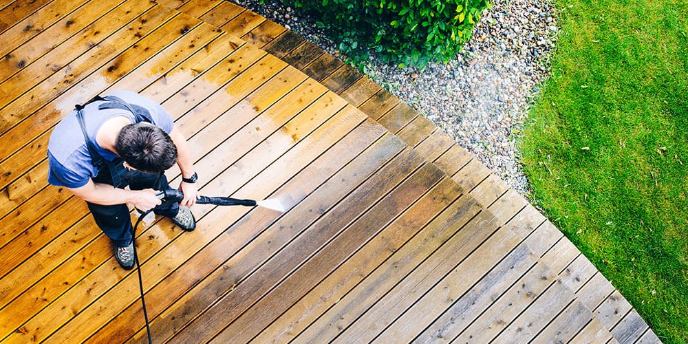 Stephens Landscaping Garden Center -pressure washing deck